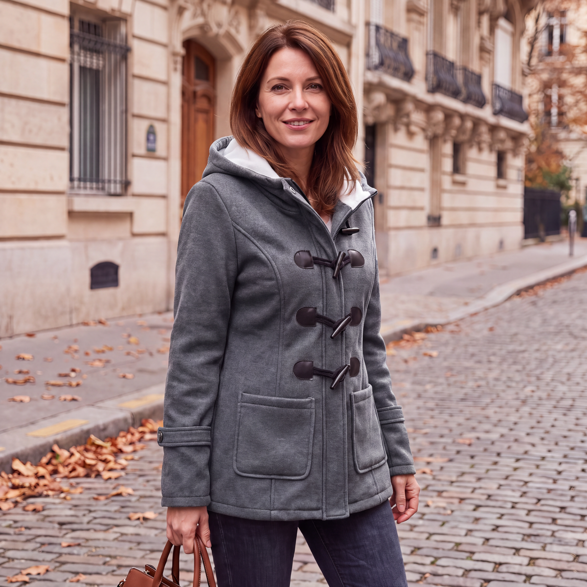 Women's Winter Warm Hooded Toggle Coat