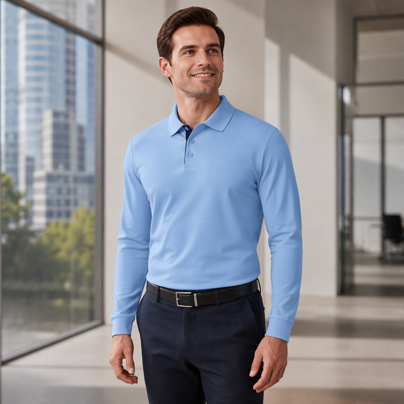 Men's Classic Long Sleeve Collared Shirt