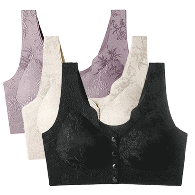 ✨ Women's Front-Clasp Seamless Bra — Wireless Push-Up & Breathable 🎀