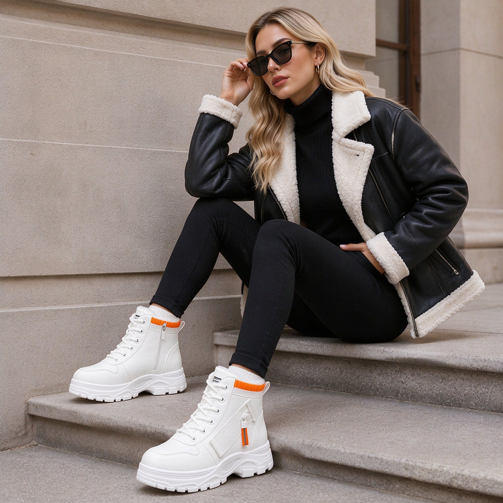 Women's Warm Plush-Lined Martin Boots