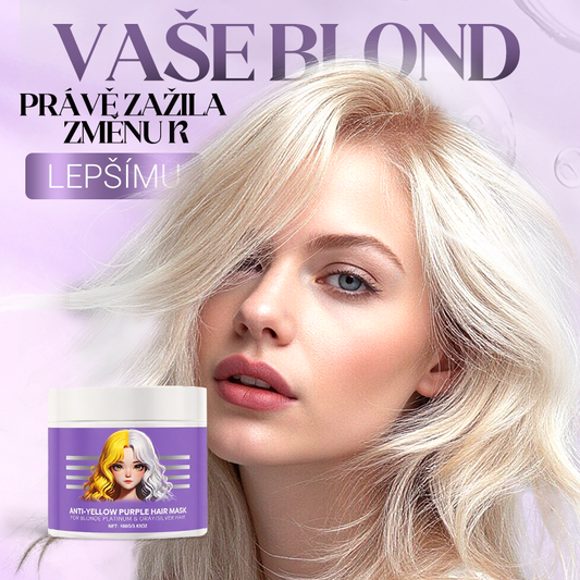 ✨masku proti žloutnutí vlasů v odstínu fialové