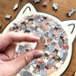 🎅135dílné dřevěné puzzle ve tvaru kočky v barvách Morandiho