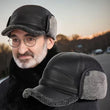 ⛄️🧢Vintage Men's Earflap Winter Hat - Soft Plush Lining Faux Leather Cap