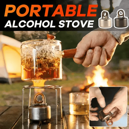 Přenosný vařič na alkohol pro kempování