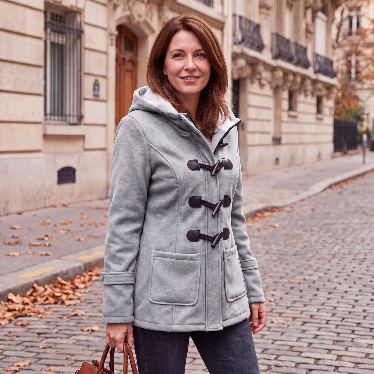Women's Winter Warm Hooded Toggle Coat