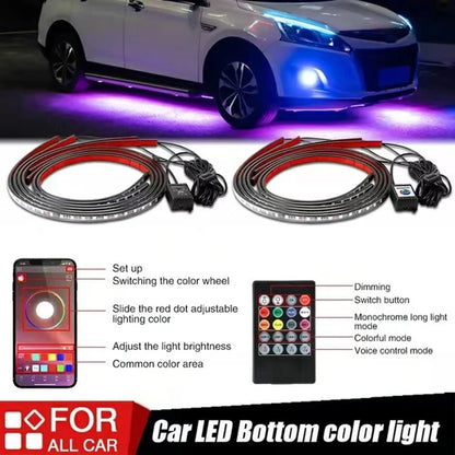 Podvozek automobilu Flexibilní RGB vodotěsné LED páskové osvětlení (2ks)