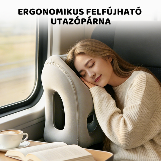 Ergonomický nafukovací cestovní polštář ✈️😴