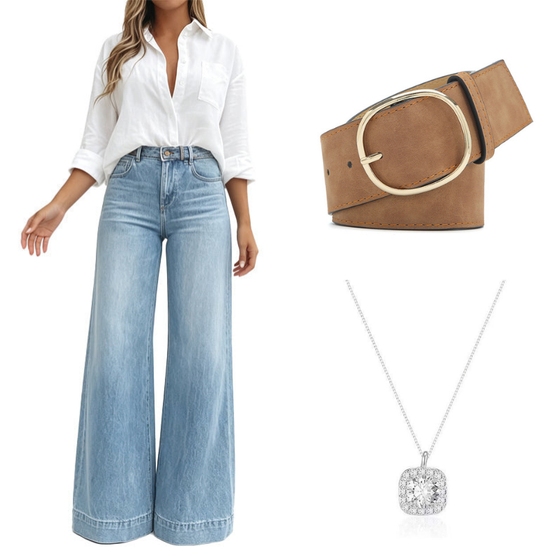 💖Black Friday Mega Deal – 50% off!💖✨ Flattering Denim Style | Women's Vintage-Wash High-Rise Wide-Leg Jeans