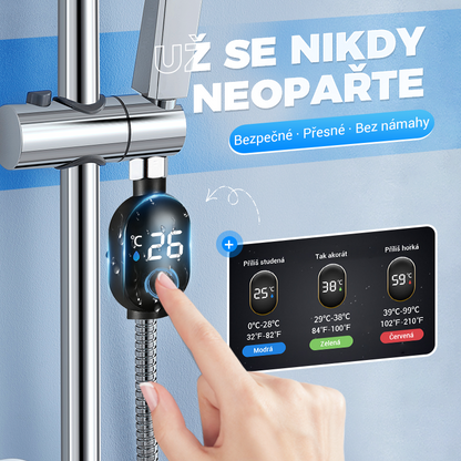 🌡️Vodotěsný LED displej Sprchový teploměr v Celsiích