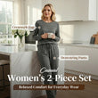 🔥 Women's Round-Neck Top and Drawstring Pants Set ✨