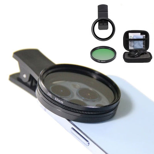 ✨Sada 52mm nasazovacích CPL filtrů pro fotoaparáty mobilních telefonů