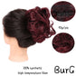 Kudrnatý chignon hřeben spona