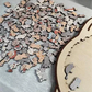 🎅135dílné dřevěné puzzle ve tvaru kočky v barvách Morandiho