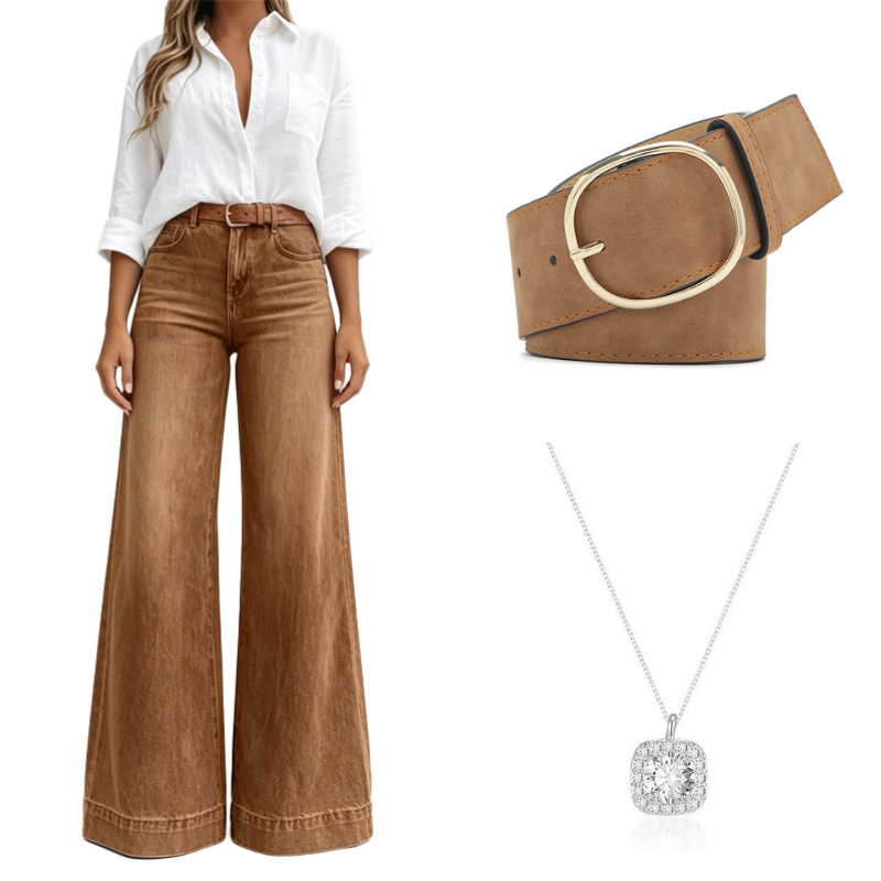 💖Black Friday Mega Deal – 50% off!💖✨ Flattering Denim Style | Women's Vintage-Wash High-Rise Wide-Leg Jeans