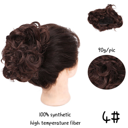 Kudrnatý chignon hřeben spona