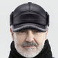 ⛄️🧢Vintage Men's Earflap Winter Hat - Soft Plush Lining Faux Leather Cap