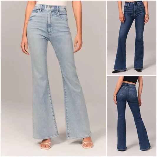 👖 Strečové džíny s vysokým sedem