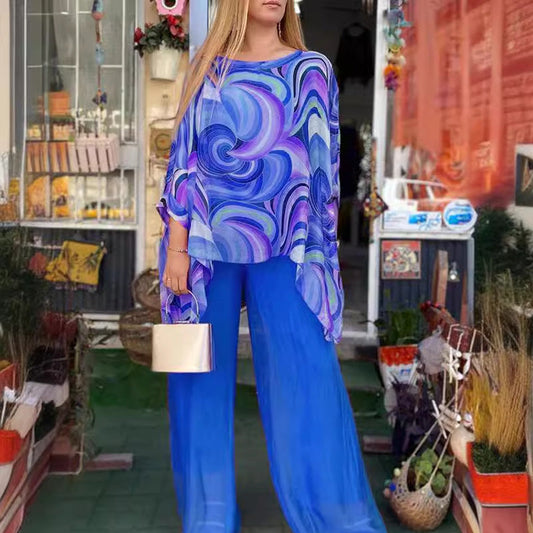 💟Barevná a chladivá letní dvoudílná souprava pro ženy