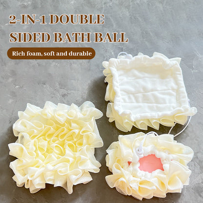 🧼Exfoliační koupelová a sprchová koule s držákem na mýdlo