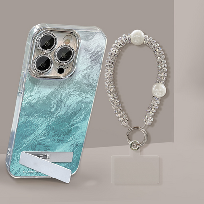 💎Gradientní pouzdro na telefon se stojánkem a řetízkem pro iPhone Series