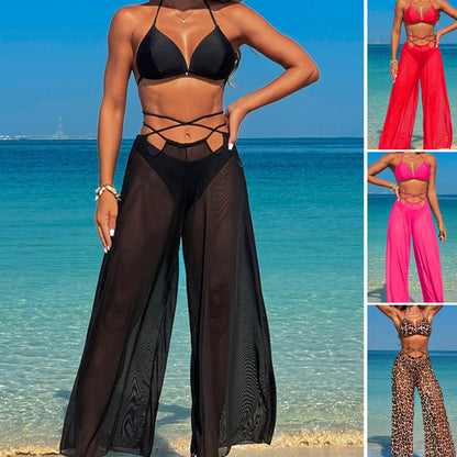 💕Dámské sexy plážové bikiny, třídílná souprava