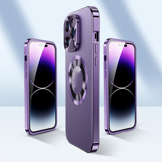📱Oboustranné magnetické pouzdro na telefon z galvanizovaného skla