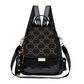 🎒Dámský černý velkokapacitní batoh s třpytivými kamínky a geometrickým potiskem