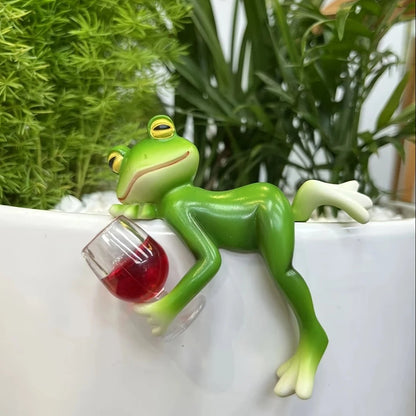 🔥 HORKÝ VÝPRODEJ 🐸🍷 Závěsná Ozdoba na Květináč – Žabka