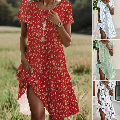 💖Dámské casual univerzální tištěné šaty