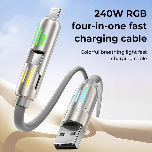 🎉 240W kabel USB C 4 v 1 Lightning Cable