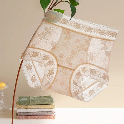 💕Dámské bezešvé krajkové kalhotky s vysokým pasem