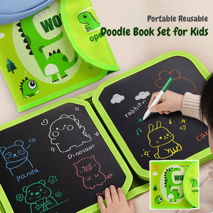 🎁Přenosná sada opakovaně použitelných omalovánkových knih pro děti