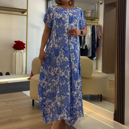 Dámské stylové volné šaty s potiskem