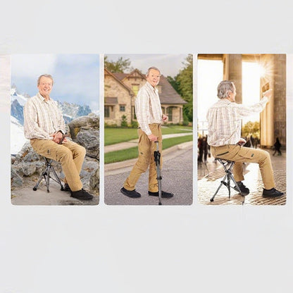 Skládací hůl 2 v 1 se židlí