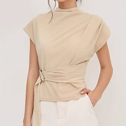 Elegantní dámský top s vysokým límcem