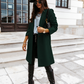 🍂Jednobarevný dlouhý vlněný kabát s klopami