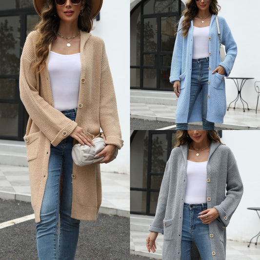 🍂Dámský ležérní dlouhý pletený svetr