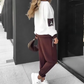 🍂Sada trička s dlouhým rukávem a joggingových kalhot s barevnými panely
