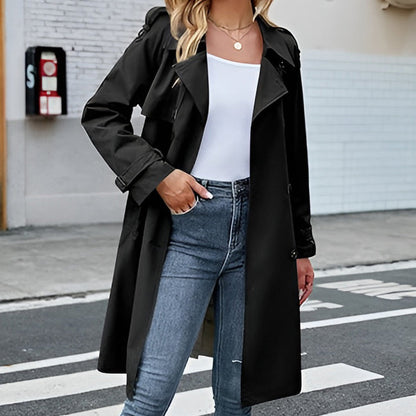 🍂Dámský vintage dlouhý trenčkot