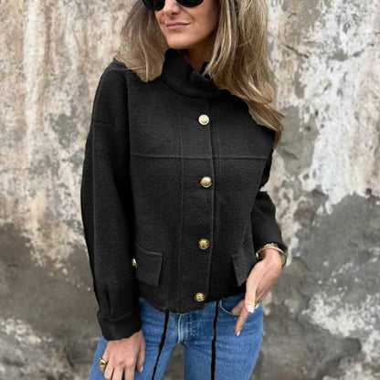 🍂Dámský krátký kabát s jedním zapínáním a stojatým límcem