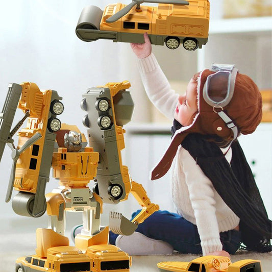 🔥Magnetické transformační inženýrské auto Sestavené hračky
