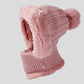 Pletená teplá čepice s maskou