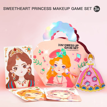 👧Sada na převlékání a líčení fantastické princezny 3 v 1