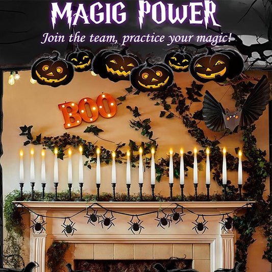 Halloweenské dekorace – plovoucí svíčky s hůlkou
