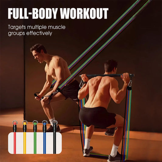 🏋️‍♂️ Sada odporových pásů s rukojetí pro domácí cvičení – Individuálně nastavitelná intenzita, cvičení pro celé tělo – Platba při převzetí 💪✨
