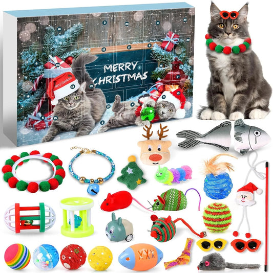 🎄🎁2025 Vánoční adventní kalendář s hračkami pro kočky a psy🐾🥳