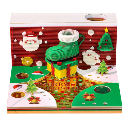 🎄Vánoční 3D papírový dekorativní kalendář