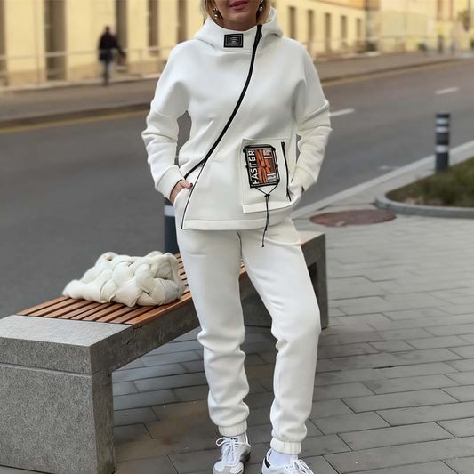 Dámská ležérní souprava s bundou na zip se stojáčkem a kalhotami