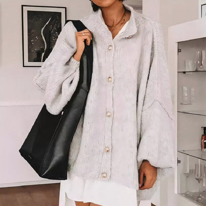 Dámské kardigany s dlouhým rukávem a knoflíky