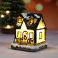 Miniaturní LED osvětlená vánoční chaloupka
